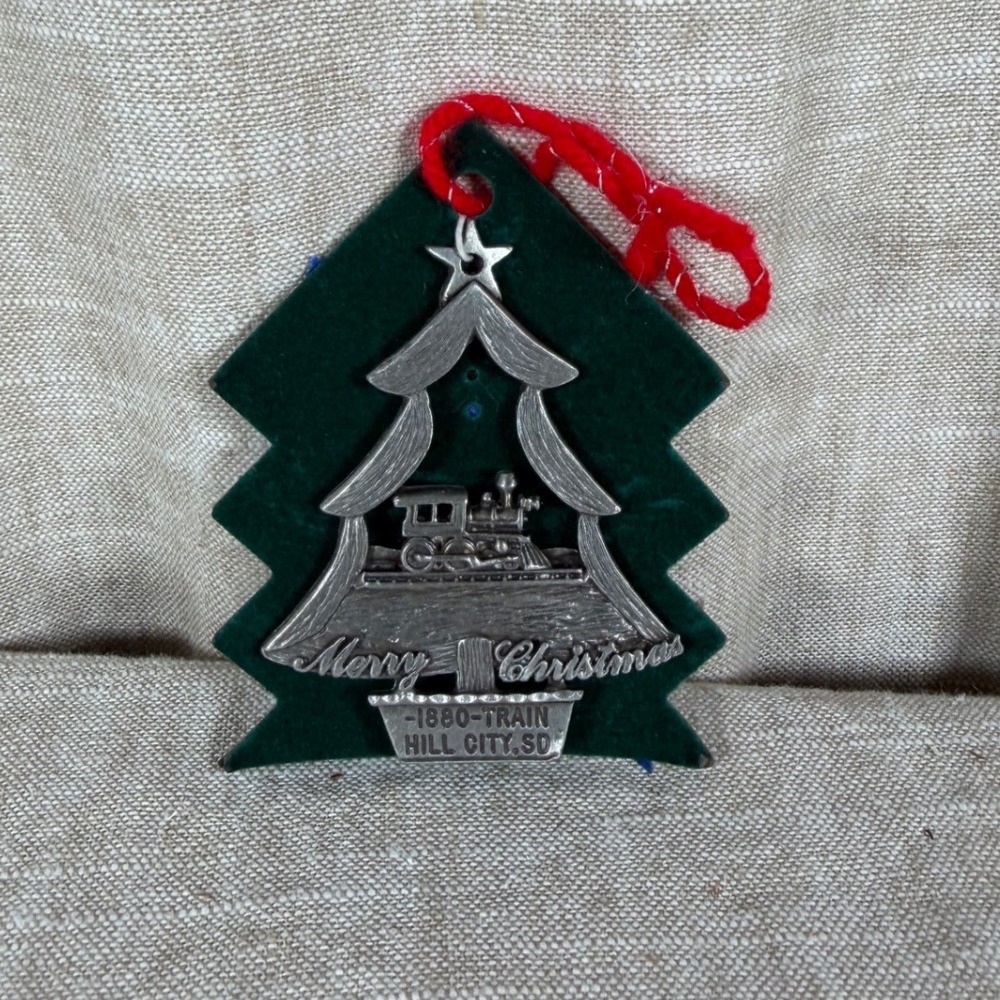Vintage 1880 Train Hill City SD Ornament Black Hills Railroad Souvenir